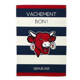 Coucke Printed Cotton Tea Towel Cow with Stripes 50 x 75 cm