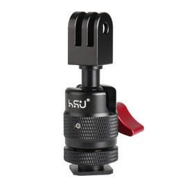 HSU 360 Degree Rotating Gopro Mount Rotating Action Camera Mount Multi-Angle Adjustment Camera Mount Adapter Aluminum Vertical Stand Tripod Mount Adapter Go Pro Accessory for Gopro Hero