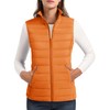 MAGCOMSEN Quilted Pufer Vest Women Lightweight Sleeveless Stand Collar Padded