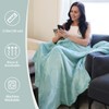 Green Fluffy Fleece Sherpa Sofa Throws Single Blanket, Warm Thick