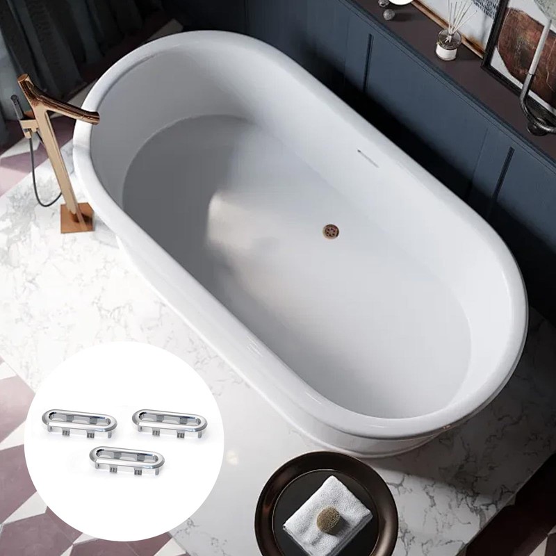 LERANXIN Pack of 6 Sink Overflow Covers, Overflow Sink, ABS