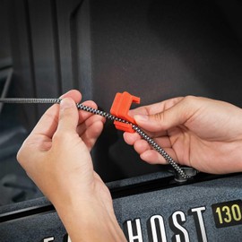 Vibe Versa Bungee Versatile Clips - 4 Pack - Marine Grade Polymer - Snap-On Design - Fits Most Bungee Cords - Secure Coolers, Crates, Tackle Boxes, Gear, Tools, Equipment with a Quick Snap