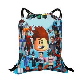 Luclay Football Drawstring Gym Bag with Waterproof, Rob Football Kits for Kids, Swimming Bags for Adults - Drawstring Bags - Women Men Waterproof Swim Pe Drawstring Gym Bag for Travel Beach Outdoor