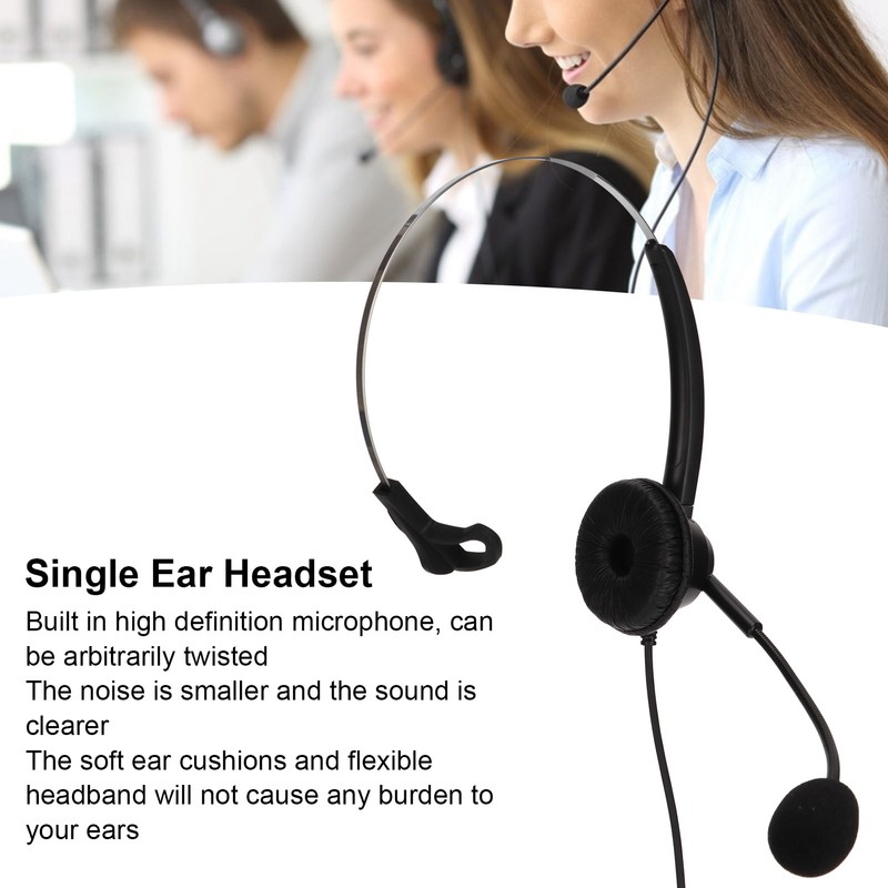 H360‑3.5‑U901 Single Ear Customer Service Headset Adjustable Volume Mute Unilateral