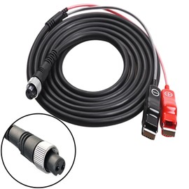 kzfuli 8.85 Feet Electric Fishing Reel Battery Power Cable Power Cord is Compatible with Shimano, Daiwa Tanacom 1000, BeastMaster, Seaborg 500MJ, and ForceMaster .(2.7M/8.85FT)