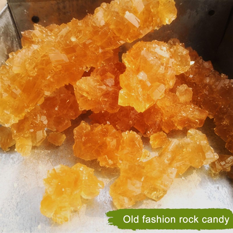 Yellow Rock Sugar Natural Amber Rock Candy Strings for Tea,