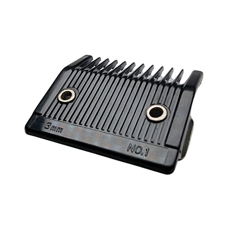 BarberBro Classic No.1 Clipper Guard, 3mm, Black with Metal Clamps,
