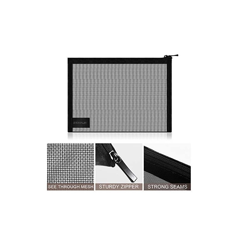 EASYFUN 4-Piece Mesh Cosmetic Organizer Pouch Set – Travel Makeup