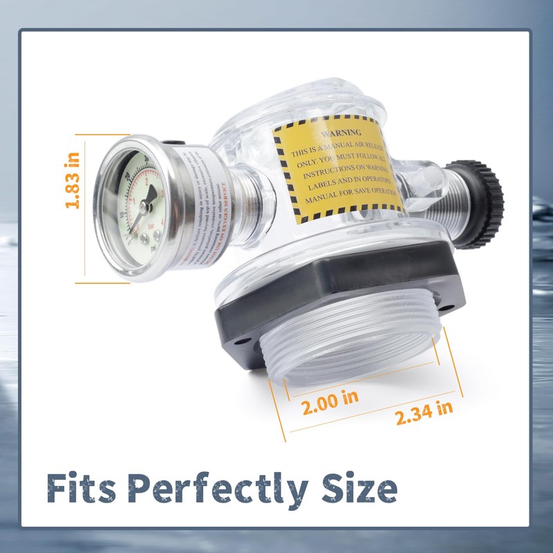 Erchon 273564Z Pool Spa Sand Filter Manual Air Relief Valve