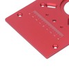Premium Aluminum Router Table Insert Plate, Red and Black, Aluminum