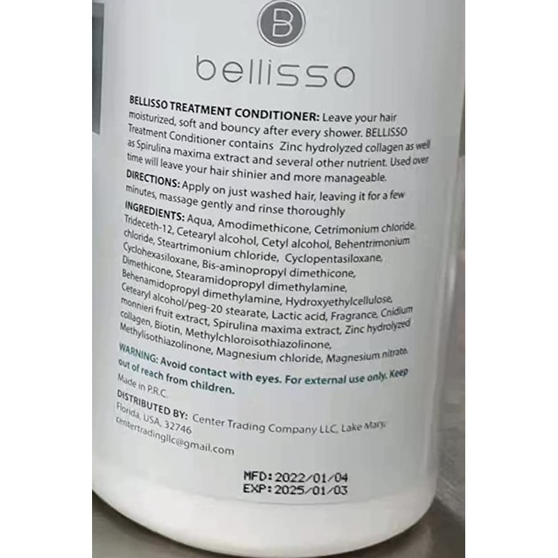 BELLISSO Biotin Conditioner - Sulfate Free Hair Thickening Products for