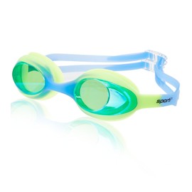 Sporti Antifog Cabo Jr. Mirrored Goggle - Aqua Mirror/Aqua Lens/Green Blue Multi Frame