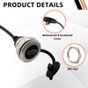 QINJOOELC USB C 3.0 Panel Mount Extension Cable USB3.0 Type-C