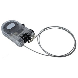 YUANHEN Anti-Theft Retractable Security Wire Cable, White Color, Convenient for Portable, Dial Number Type - Security Lock for International Travel, Snowboarding (Snowboarding), Skiing, etc. 1 Pack