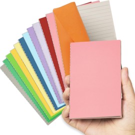 12Pack Mini Notebooks Bulk, 3.5 x 5" Small Pocket Notebook 36 Lined(18 sheets) Softcover Mini Journals Memo Notepad Notebooks for Kids Students Gifts Office School Travel (6Assorted Color)