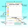 Decorably Meal Planner Pad with Grocery List Minimalist - 52