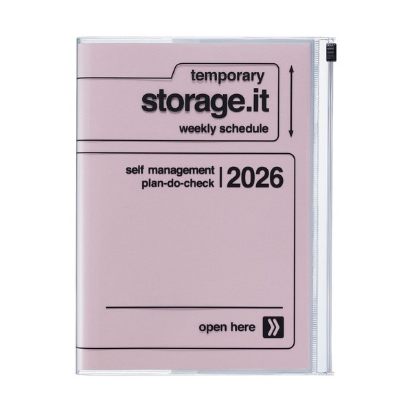MARK'S 2025/26 Pocket Calendar, A5 Storage.it, Pink: From September 2025