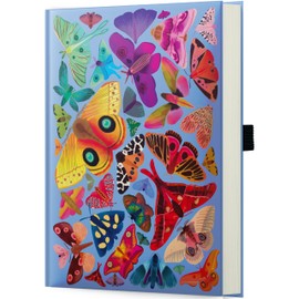 Elena Essex Lined Journal Notebook for Women & Men / 160 Pages / A5 College Ruled Notebook/Thick 160 Gsm Paper/Hardcover Journaling Notebooks/Notebook for Work & Notetaking/Note Book - Moths