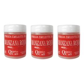 Pomada Emoliente De Manzana Roja Pack3 Frascos De 50g Manzana