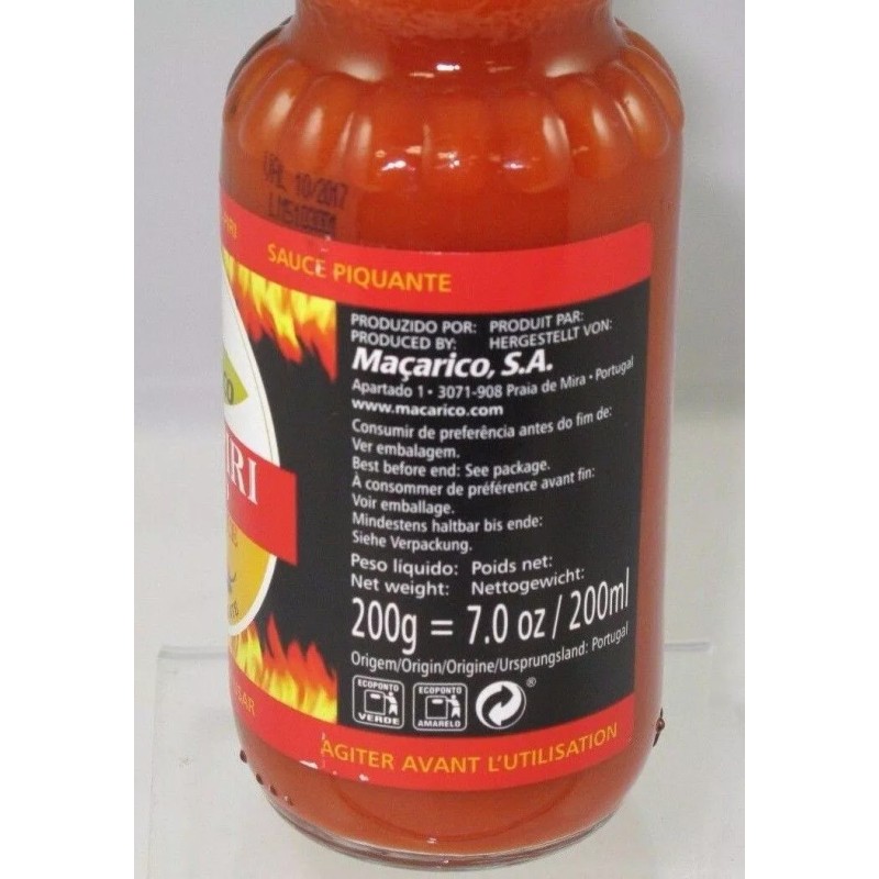 Macarico 2x Macarico Piri Piri Portuguese Hot Sauce - 200ml