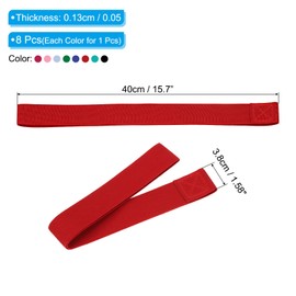 PATIKIL Towel Bands, 8 Pack Stretchable Towel Clips Cruise Essentials Windproof Beach Towel Straps for Beach Cruise Pool Chairs, Multicolor