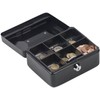 Xcase Steel Cash Box 6 Compartment Coin Tray Lock 2