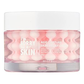 I'M SORRY FOR MY SKIN Age Capture Facial Cream, Korean Skin Care Moisturizer for Face and Neck with Hyaluronic Acid, Anti-Aging, Wrinkle Gel-Cream for Women (Pink - Skin Relief Cream, 1.76 oz)