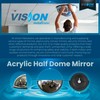 Vision Metalizers 18” Acrylic Bubble Half Dome Mirror with Black