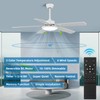 RIENAZA 52 inch Ceiling Fans with Lights and Remote Control,White