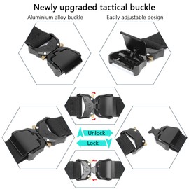 Jane Luxury Tactical Belt Men Adjustable Military: Men's Belts 1000D nylon wear-resistant material meets aviation class aluminium alloy - Golf Belt for Men Quick Release Belt - Mens Elastic Belt