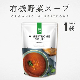 Acor AUGA Minestrone 14.1 oz (400 g) Mussoo Vegetable Soup Additive-Free Organic Vegetables Organic JAS Pouch, Vegan Compatible, Allergen Free, Mail-bin