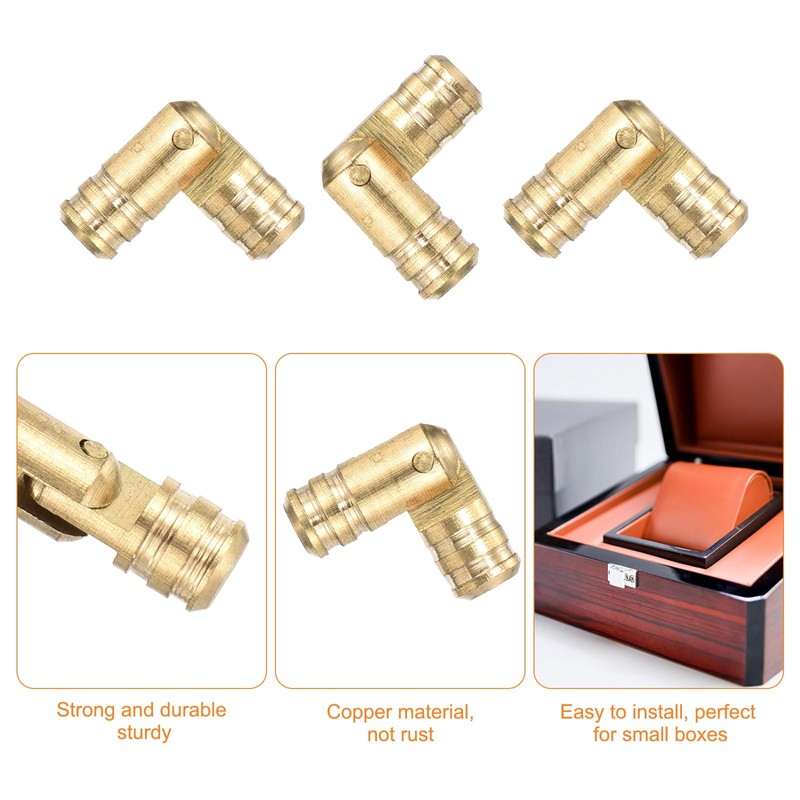 sourcing map 18Pcs Invisible Brass Barrel Hinge, 19x5mm Concealed Hinges,