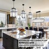 IKK Black Crystal Pendant Light for Kitchen Island, Luxury Water