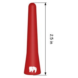 ONE250 2.5" Short Copper Core Antenna, Compatible with Volkswagen VW - Vento (2010-2023), Beetle (1998-2011), Polo (2000-2017), Jetta, Passat - Designed for Optimized FM/AM Reception (Red)