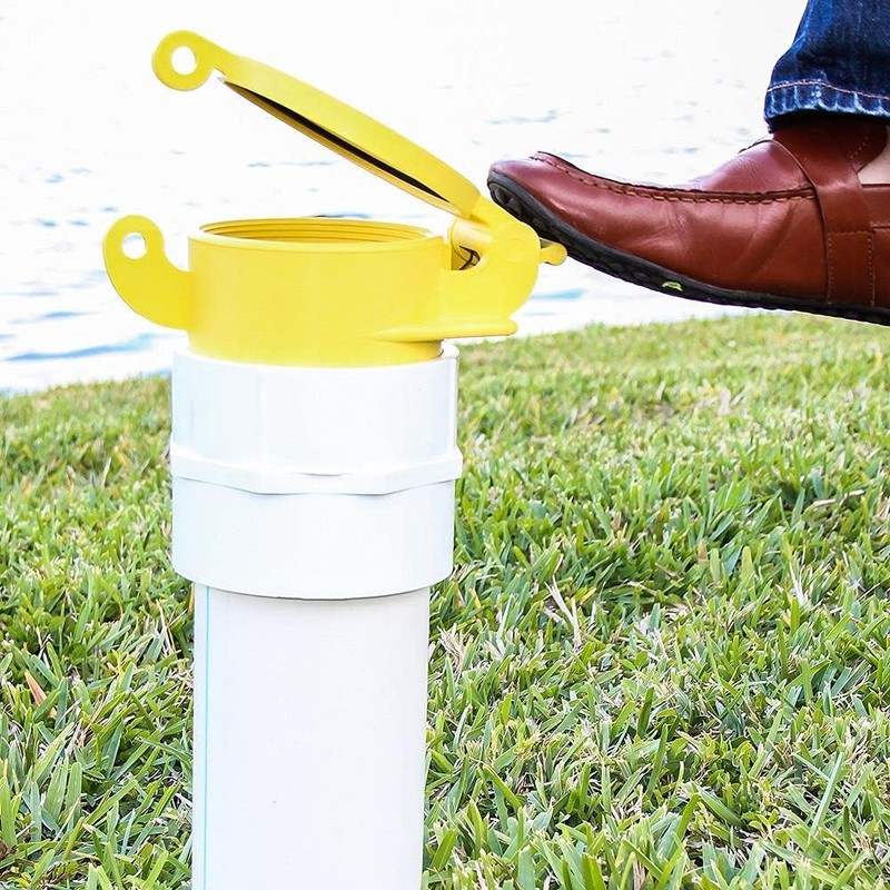 Footloose 4" Sewer Cap for RV Sites/Campgrounds | Odorless, Self-Closing,