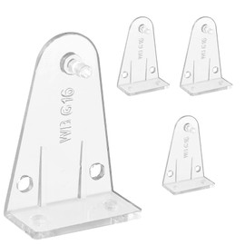 Waziaqoc 4PCS Hold Down Brackets for Mini Clear Plastic Blinds Bottom Rail Hold Clips for 2 Inch Blinds Shades