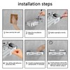 Shower Corner Shelf, Bathroom Shelves, Rustproof Thickened Stainless steel, Wall