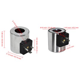 Disenparts MFZ10-37YC Solenoid Valve Coil 3 Prong 12V 30W Compatible with Valve DV50 DV90 and Control Valve D60