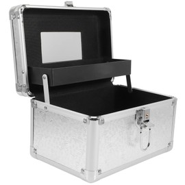 BESTOYARD Box Mahjong Box Storage Holder Cosmetics Organizer Large Parts Case Domino Tile Games Case Storage Case Para Guardar Carrying Case Space Aid Mahjong Tiles Household Aluminum Alloy