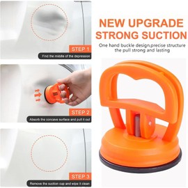 2 Pack Heavy Duty Suction Cups, 5.7CM Car Dent Puller & Glass Lifter – Dual-Purpose Dent Removal Tools for Car Repair, Furniture, Tiles, Windows, Phone Holder (2 Strong Suction Pads)