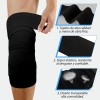 Set Rodillera Elástica y Muñequera Deportiva HLCassCo Negro Crossfit Gym