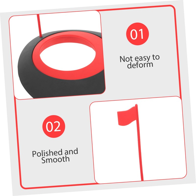 SUPVOX 1set Thickened Golf Putting Cup Flag Portable TPU Practice