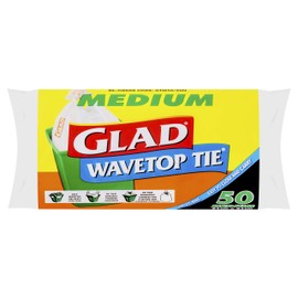 Glad Wavetop Tie 50 Bags Roll, 50 count