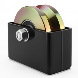 Soiiw 4" Sliding Gate Rollers Wheel 2 Pack V Groove Slide Wheel 1-3/4" Width with Welded Bracket Heavy Duty Solid Double Bearing 3000 Lbs Capacity with Screws