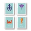 Ocean Animals Nursery Decor (Spanish Language) - Set of Four