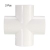 sourcing map PVC Pipe Fitting 4 Way Cross Schedule 40