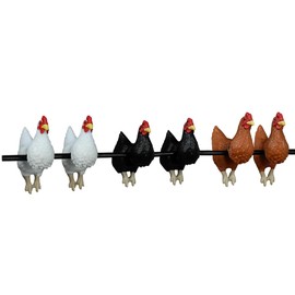 3 Pairs Funny Chicken Earrings for Women – Farm Animal Hen Stud Earrings Set in White, Reddish Brown & Black, Quirky Novelty Jewelry Gift