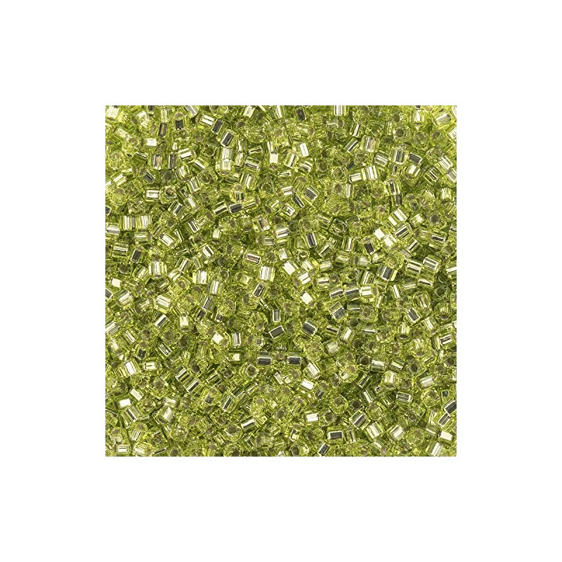 Miyuki - abalorio cuadradas y cúbicas de 1,8 mm Chartreuse