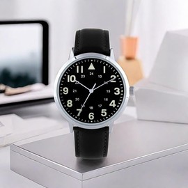 NUOVO Men's Watch Simulation Quartz Watch Waterproof Men's Watch Fashion Business Leisure Men's Designer Watch Dating Black Digital Classic Watch Men, White, Modern