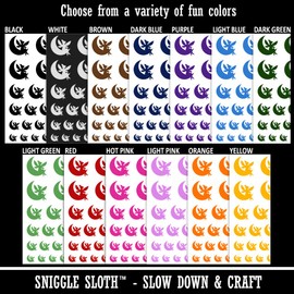 Fairy With Butterfly Wings Sitting on Moon Fantasy Temporary Tattoo Water Resistant Fake Body Art Set Collection - Light Green (One Sheet)